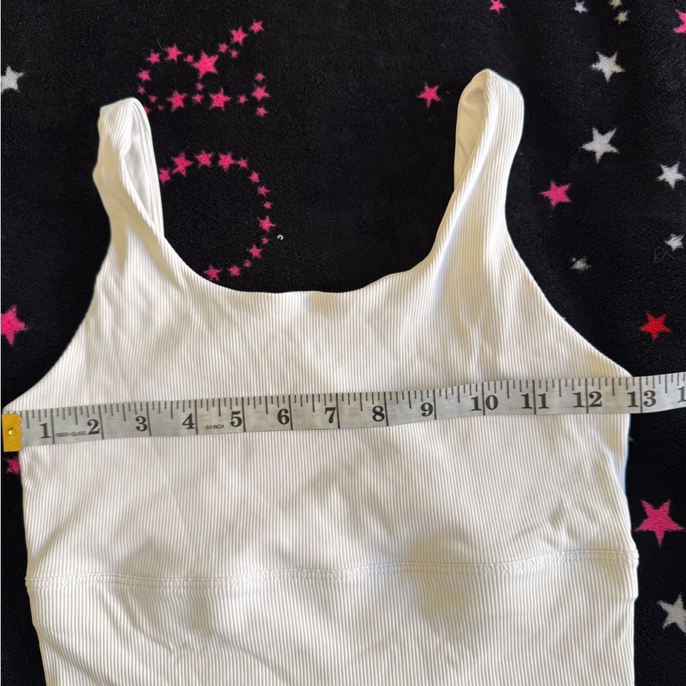 Nike White Ribbed Tank Top - Picture 6 of 7